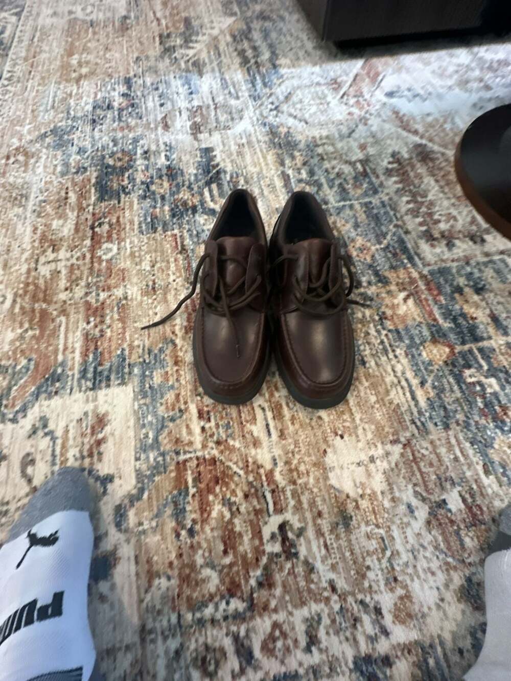 Hush Puppies Dark Brown Leather Casual Shoes Men's Size 9.5M